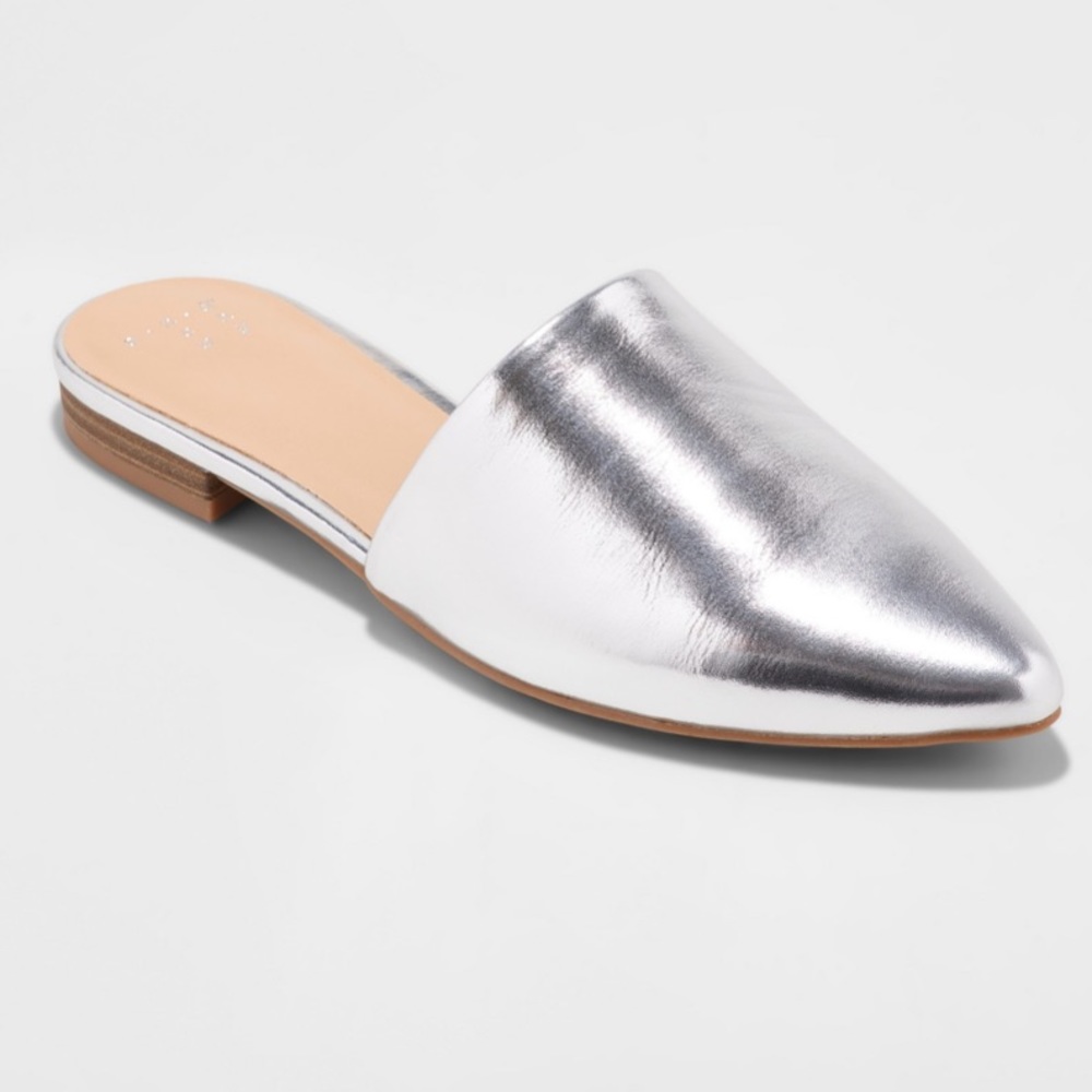 NEW silver mules!
